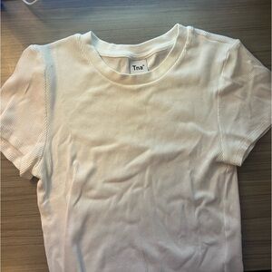 TNA White Cropped Tee